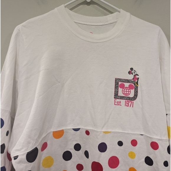 Disney Parks Authentic Spirit Jersey Glitter and Polka Dots Size Small - Picture 2 of 8